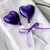 Purple Foil Chocolate Heart Lollipop