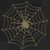 Black and Gold Spider Web Napkins