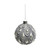 Pewter Ruffled Velvet Glass Bauble (Dia10cm)