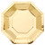 Metallic Gold Octagonal Plates (23cm)