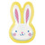 Eggcellent Easter Bunny Shaped Plate (Pack of 8) 