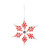 Red and White Snowflake Hanging Decoration (20cm)