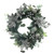 Poinsettia & Bauble Wreath - Silver (60cm)