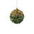 Bead Encrusted Bauble- Gold & Green (11cm)