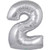 34 Inch Number Balloon - 2 - Silver