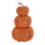 Orange Beaded 3 Pumpkin Stack (34cm)