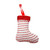 White & Red Glitter Sequin Stocking Hanging Decoration (11cm)