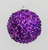 Purple Glitter Beaded Bauble (8cm)