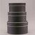 Black Round Hat Boxes Set of 3 24cm x 13cm