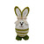 Green & White Stripy Bunny Rabbit with Bow