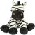 Suki - Small Black & White Zooma Zebra with Rattle