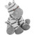 Suki - Small Grey Zooma Zebra with Rattle in Counter Display Unit (12 Pieces)