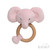 Pink Eco Recycled  Elephant Rattle Toy 