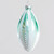 Mint Green Bead & Glitter Glass Drop Bauble (8cm)