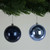 Pearlised Blue Baubles (10cm)