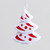 Red & White Glitter Tree Hanging Decoration (10cm)