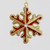 Red & Gold Snowflake Hanging Decoration (10cm)