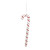 White & Red Glitter Candy Cane Hanging Decoration (42cm)