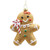 Glitter Gingerbread Lady with Lollipop Hanging Ornament (10cm) - Discontinued