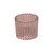 Pink Ribbed Glass Tealight Holder (4.5cm)