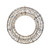 Wire Wreath with Warm White LED Flashing Lights (58cm)