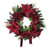 Burgundy Rose, Poinsettia & Bauble Wreath (60cm)