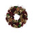 Burgundy Cone & Gold Bauble Wreath (30cm)
