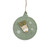 Sage Green Flat Felt Bauble with Wooden Reindeer