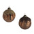 Glass Bronze Bauble with Feather Design (8cm) (Assorted Designs)