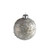Silver Glass Bauble with Snowflake Pattern (8cm)