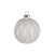 Glass Bauble with Silver Diamond Decoration (8cm)