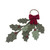 Felt Holly Leaves with Berries & Bow Hanging Decoration (cm)