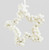 White Clustered Fabric Balls Star Hanging Decoration (18cm)