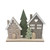 Felt Houses with Trees on Wooden Base (20.7cm)