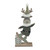 Sage Green Felt Skiing Reindeer Ornament (H 35cm)