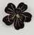 Purple Velvet Festive Magnolia with Clip (18cm)