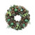 Green Christmas Wreath with Bows, Bells & Tree Decorations (30cm)