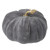 Grey Velvet Pumpkin with Gold Stalk (20cm)