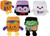 4 Asst Halloween Squishy Cube Plush (7Cm) (Assorted Designs)