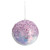 Iridescent Pink Hanging Bauble with Sequins & Glitter (12cm)