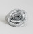 Silver Glittered Rose Head with Clip (18cm)