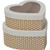 Hat Boxes - Hearts with Weave Print and Window (Set of 2)