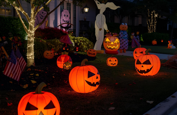Outdoor halloween decorations inflatable pumpkins