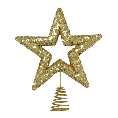 Gold Glitter Star Tree Topper