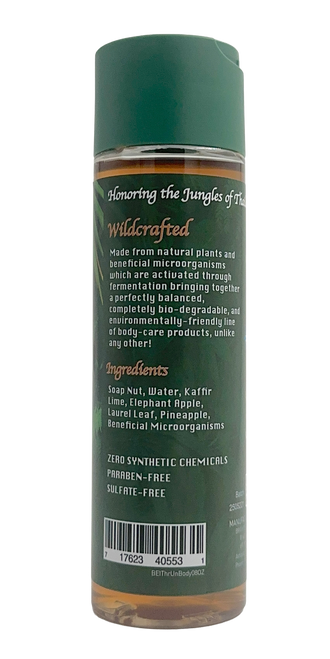 Thorani Soap Nut Body Wash - Naturally Scented (8-Fluid-Ounce Bottle) Side Label