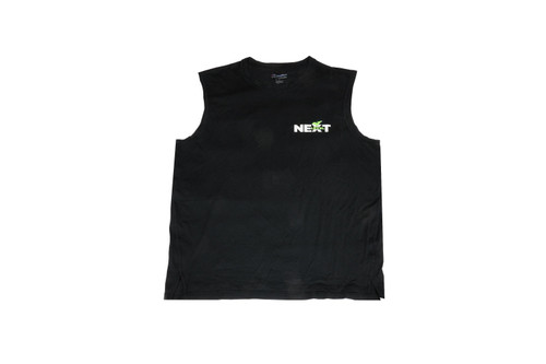 NextLevel Black Muscle Shirt w/ White & Green Logo