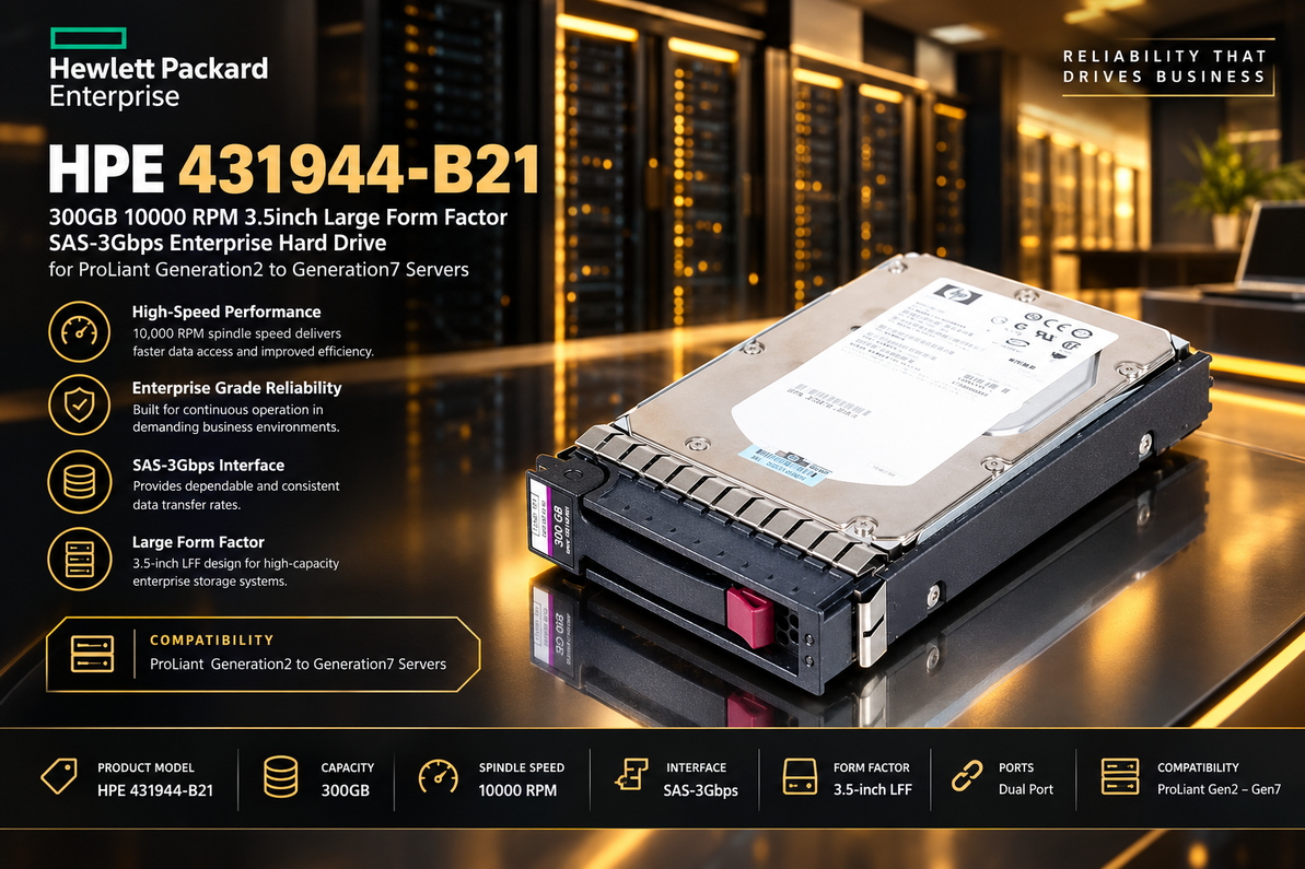 Where Legacy Power Meets Enterprise Precision: The HPE 431944-B21 300GB SAS Hard Drive