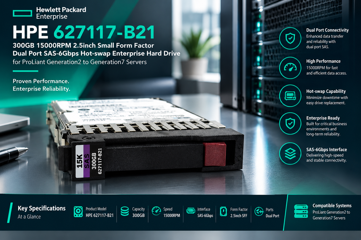 Revive Legacy ProLiant Power: HPE 627117-B21 300GB 15K SAS Storage Built for Enterprise Performance