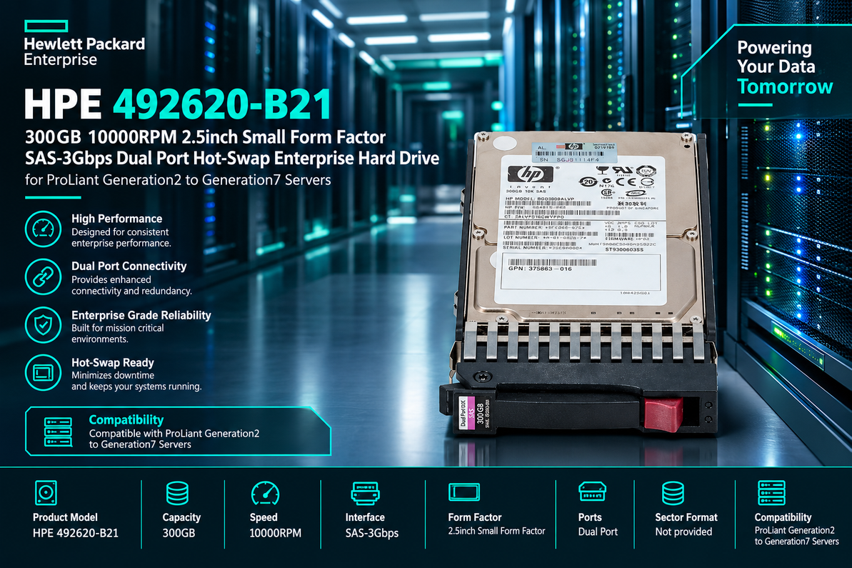 HPE 492620-B21: The Compact Storage Workhorse Keeping ProLiant Servers Reliable, Responsive, and Ready for Business