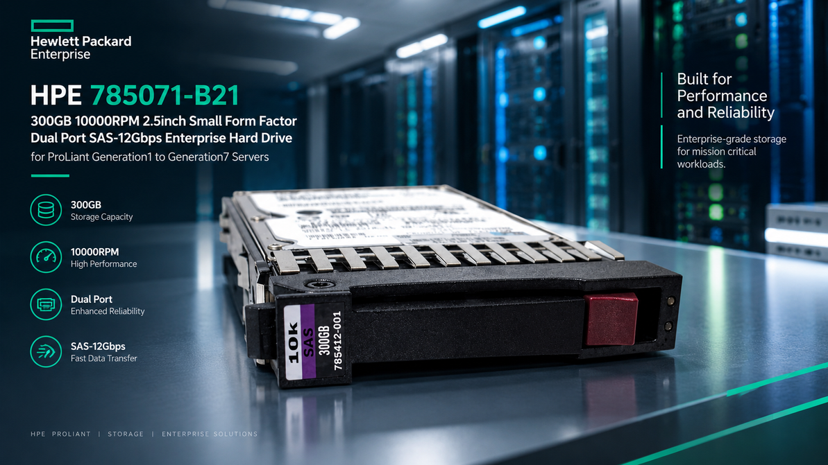 Reviving Legacy Server Performance: HPE 785071-B21 300GB 10K SAS Storage for ProLiant Servers